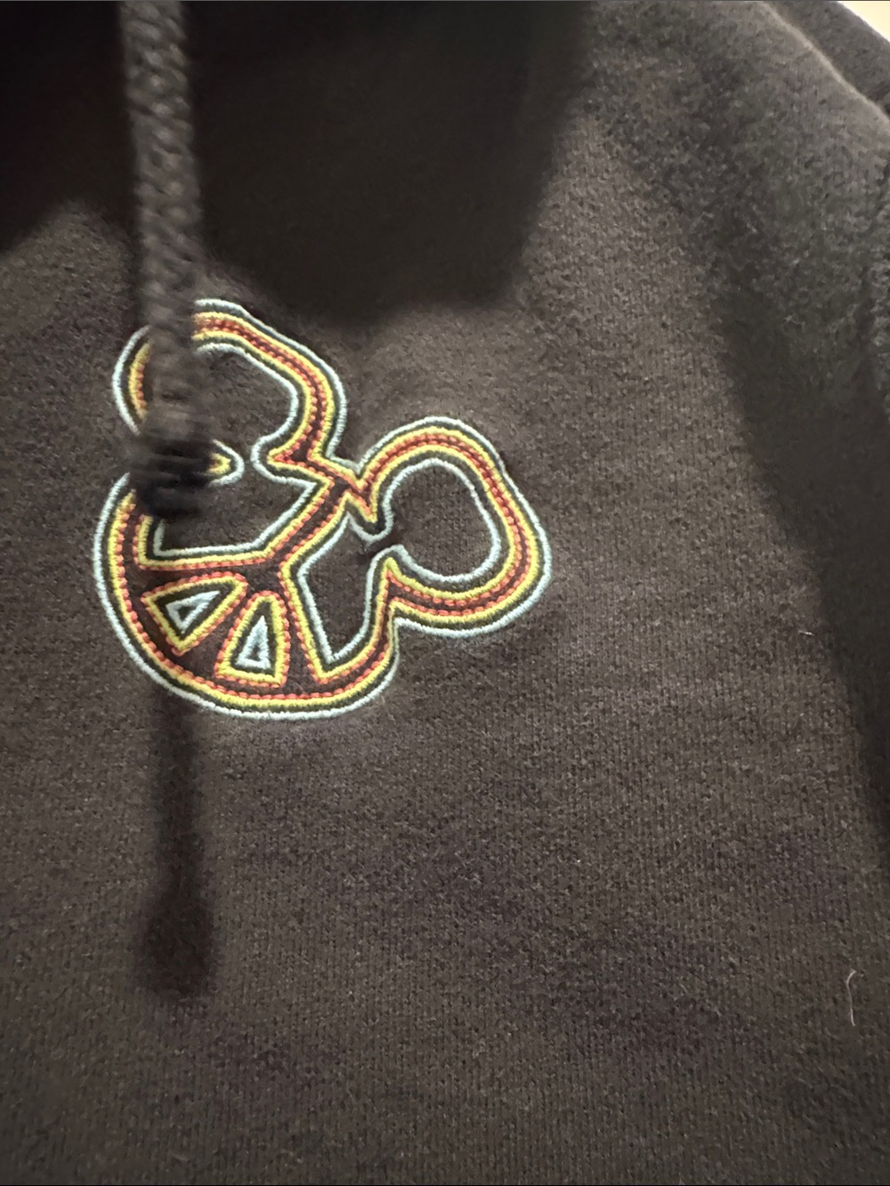 Disney Black Zip-Up Hoodie with Floral Heart & Sleeve Appliqué - Picture 3 of 7